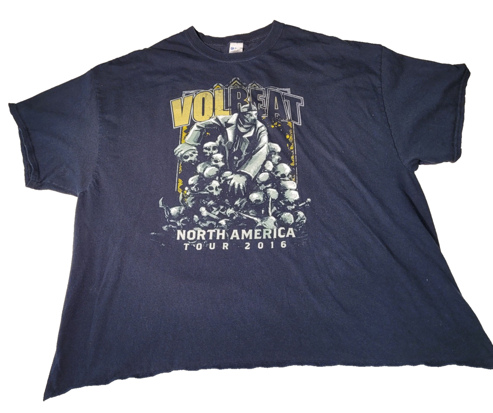 Volbeat Shirt Mens 3XL Black 2016 North America Tour Concert Band Metal Tee